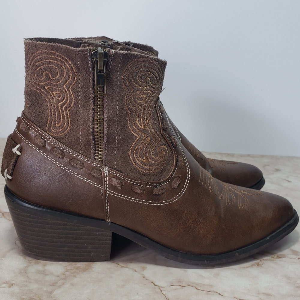 Brown Western Ankle Boots Coolway - Picture 3 of 9